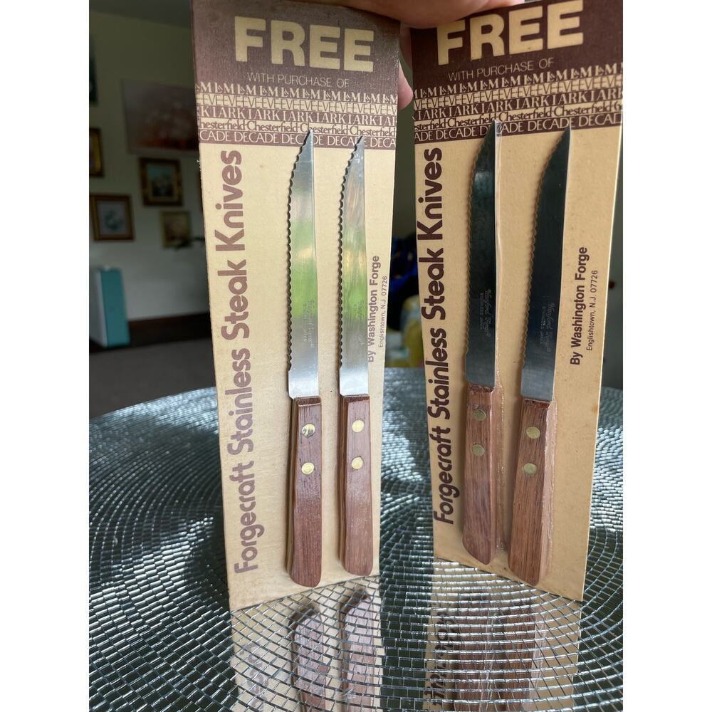 2 Sealed vintage 2 Pack Washington Forge Forgecraft Steak Knives Hanford (A1)